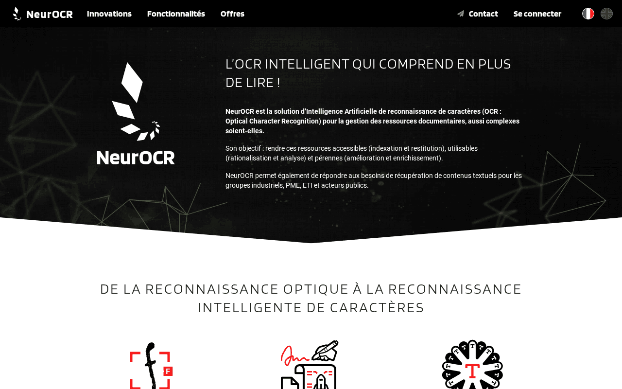 Screenshot of neurocr.ai