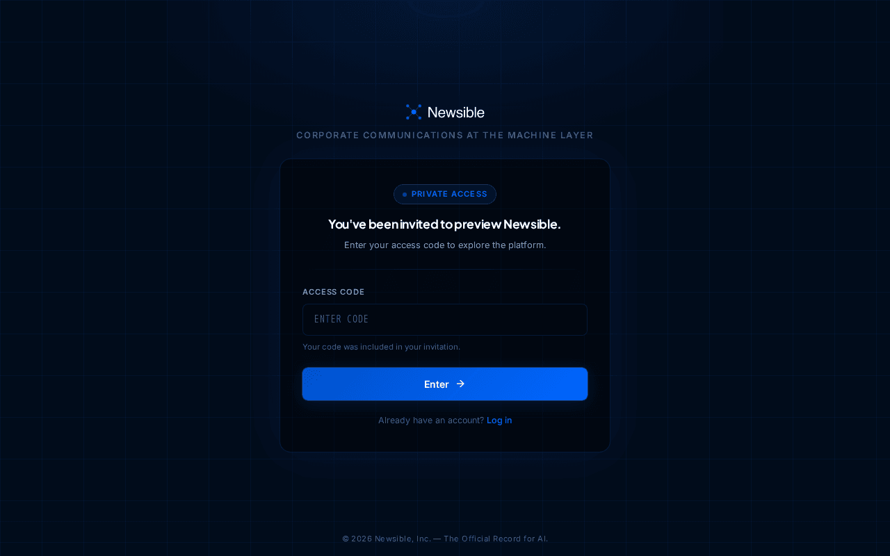 Screenshot of newsible.ai