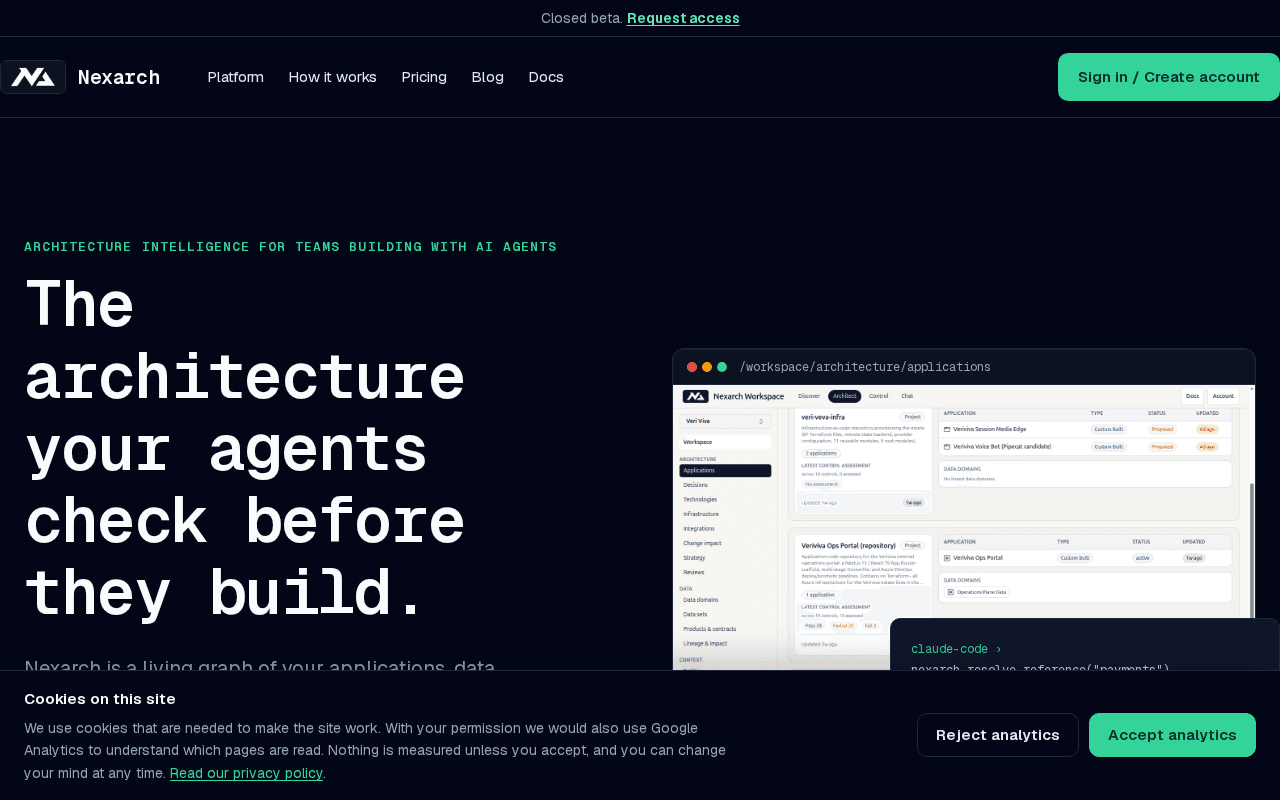 Screenshot of nexarch.ai