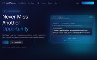 Screenshot of nexphrase.ai