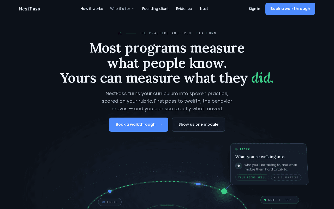 Screenshot of nextpass.ai
