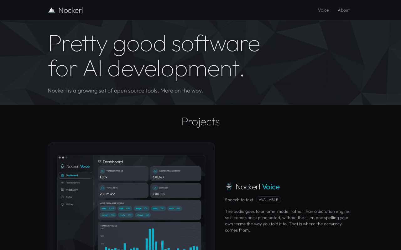 Screenshot of nockerl.ai