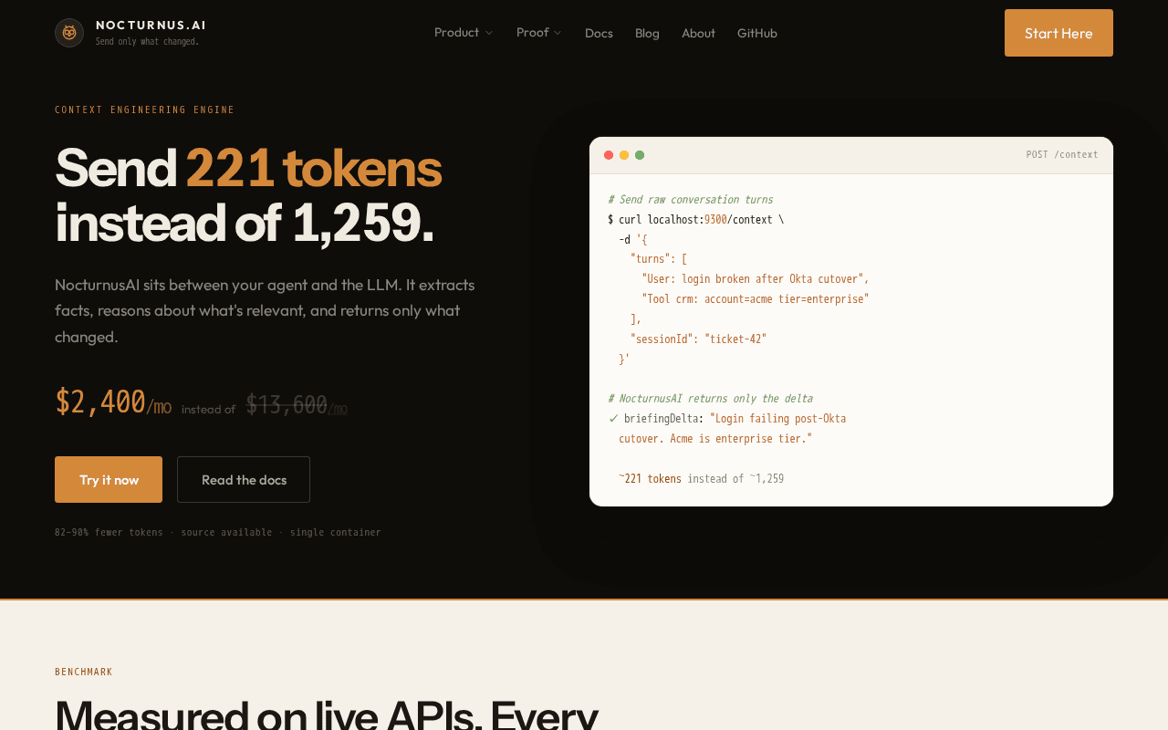 Screenshot of nocturnus.ai