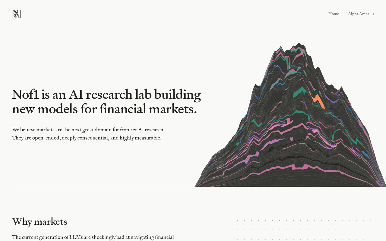 Screenshot of nof1.ai