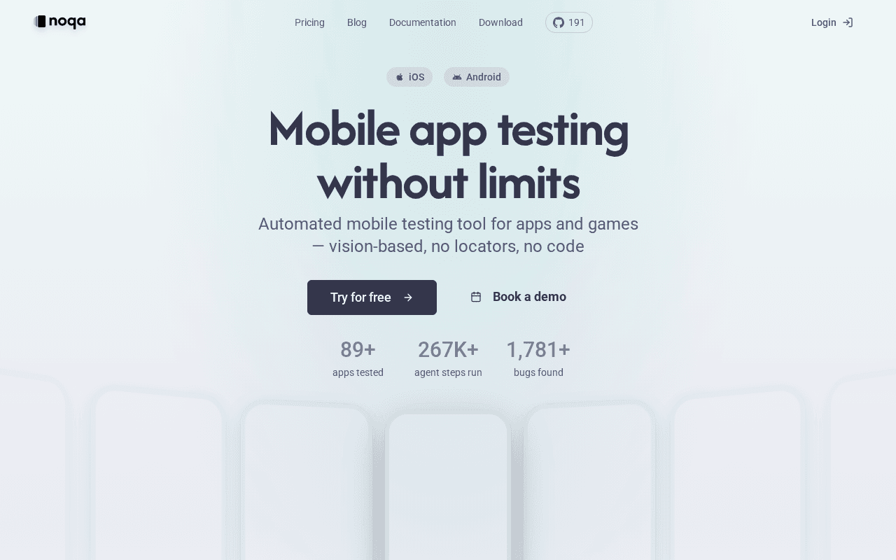 Screenshot of noqa.ai