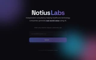 Screenshot of notius.ai