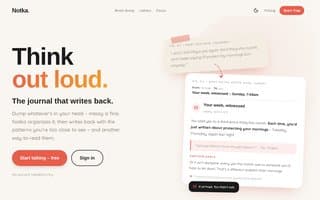 Screenshot of notka.ai