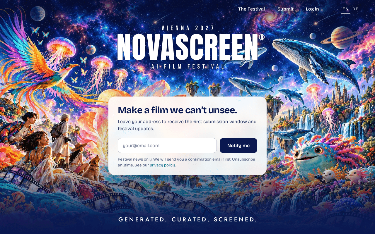 Screenshot of novascreen.ai