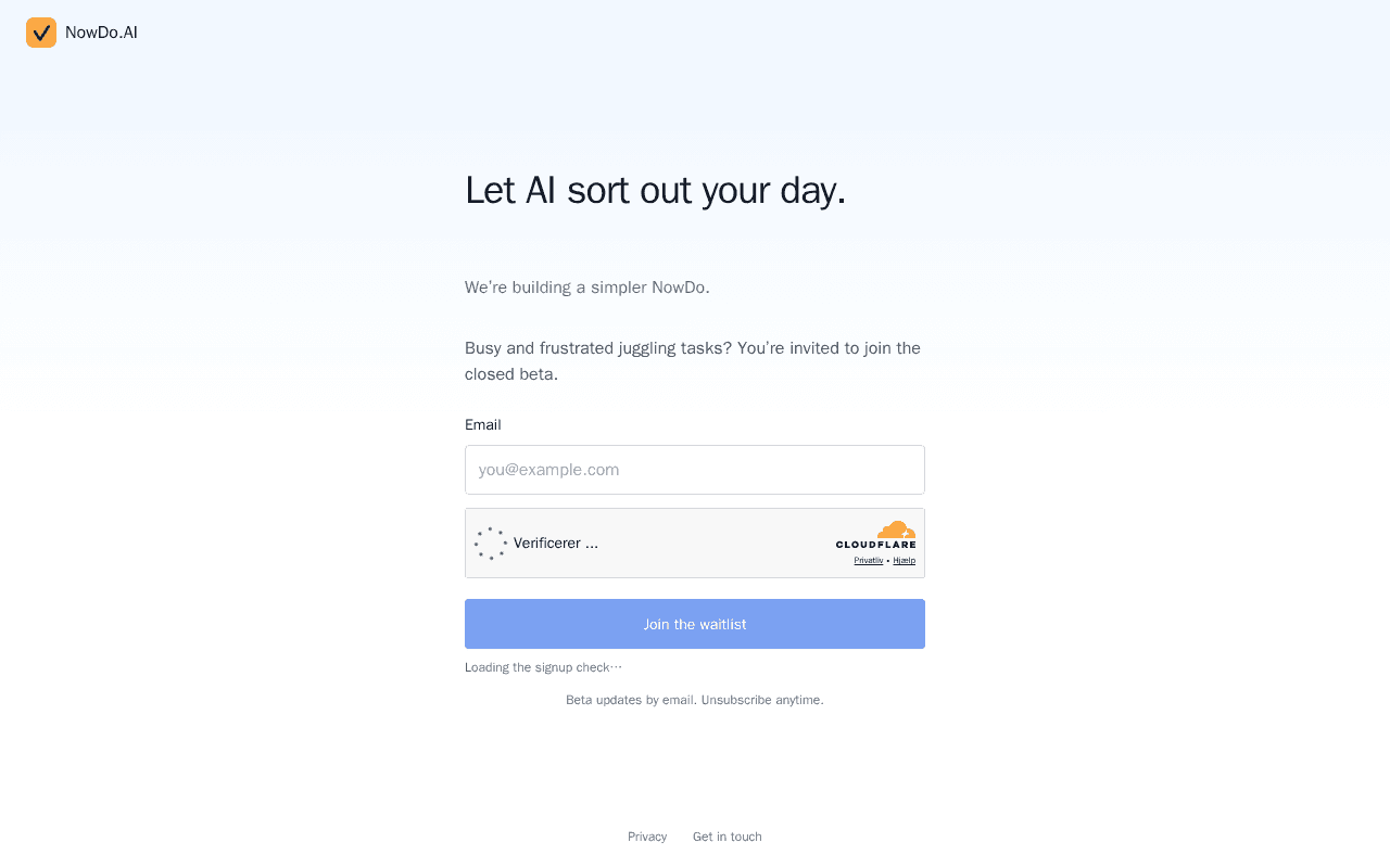 Screenshot of nowdo.ai