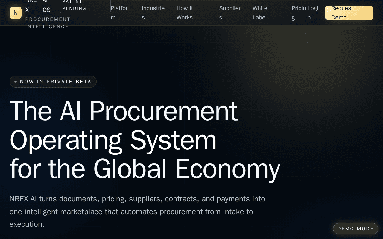 Screenshot of nrex.ai