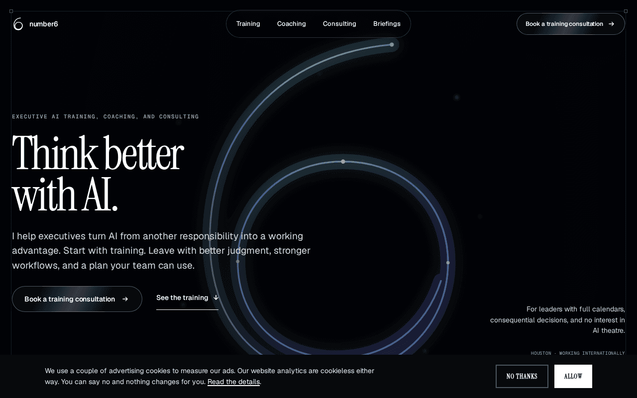 Screenshot of number6.ai