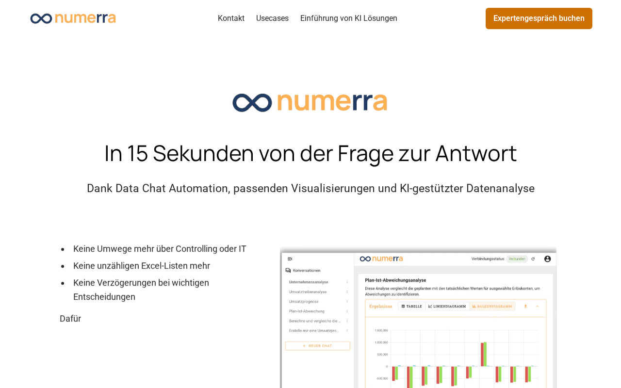Screenshot of numerra.ai