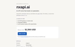Thumbnail of nxapi.ai