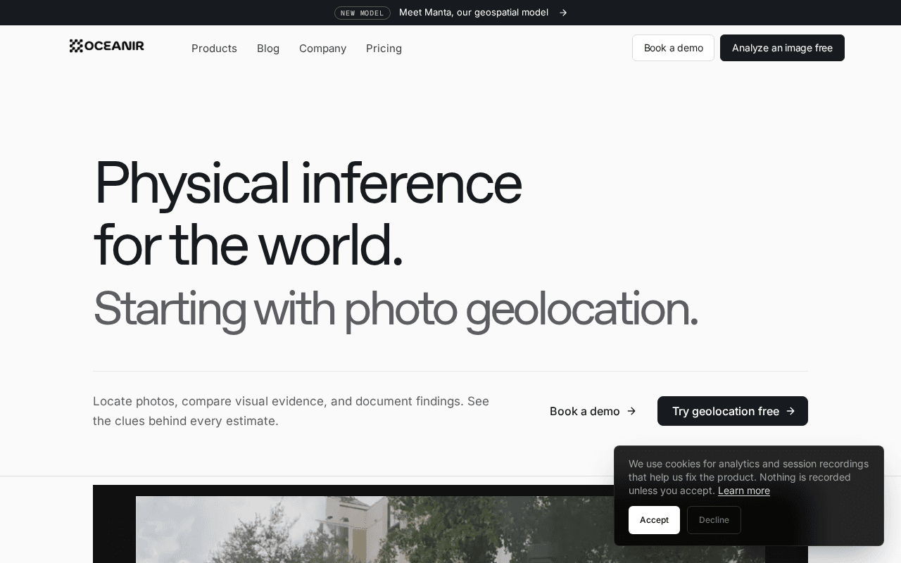Screenshot of oceanir.ai