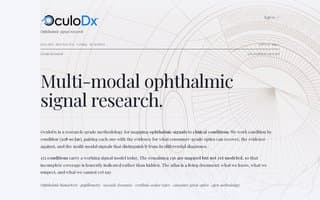 Screenshot of oculodx.ai