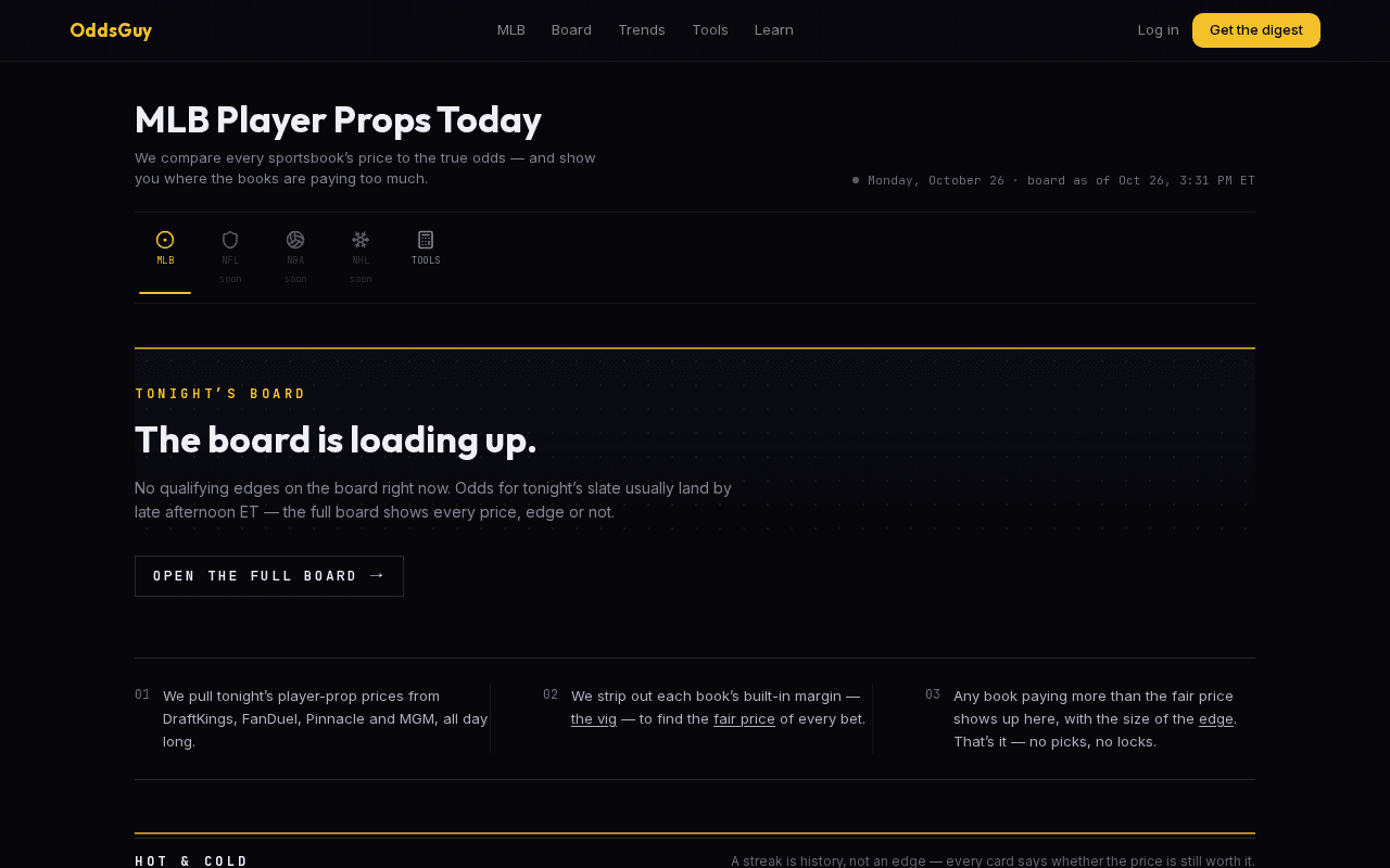 Screenshot of oddsguy.ai