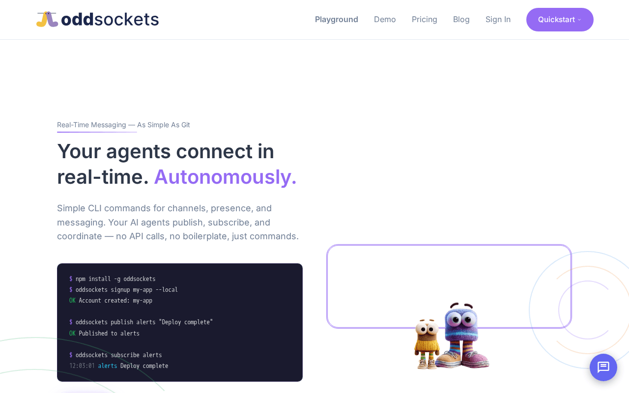 Screenshot of oddsockets.ai