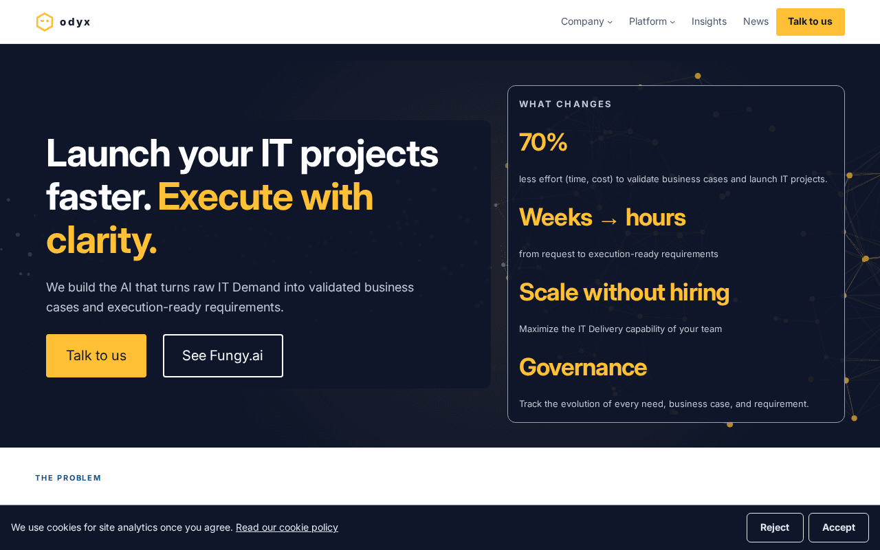 Screenshot of odyx.ai