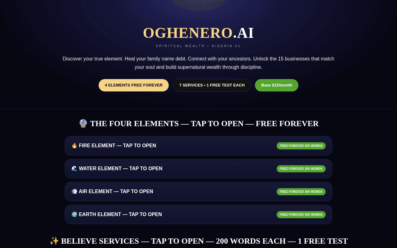 Screenshot of oghenero.ai