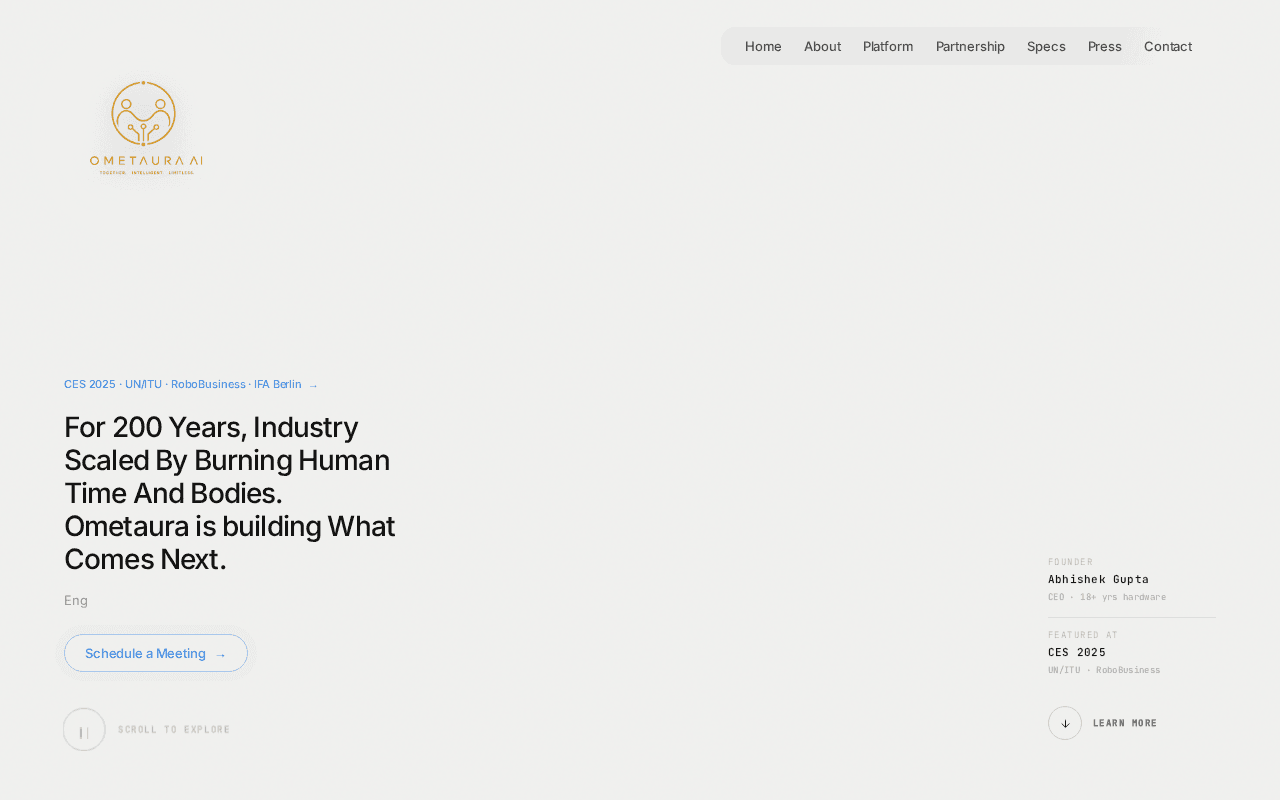Screenshot of ometaura.ai