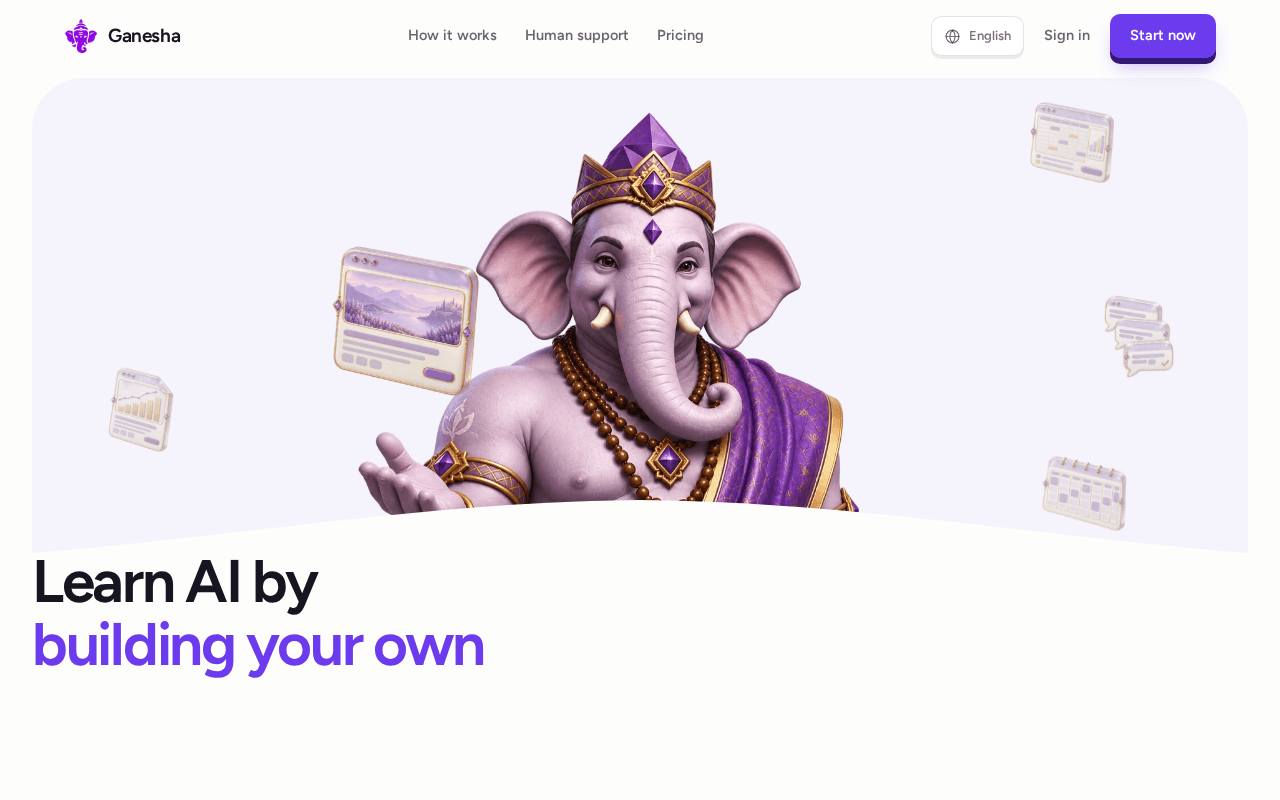 Screenshot of omganesha.ai