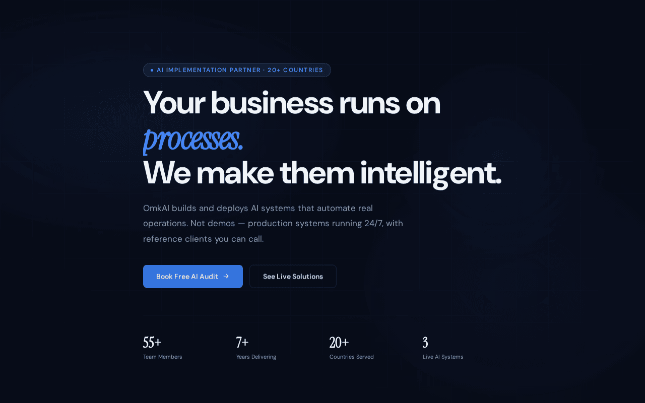 Screenshot of omkai.ai