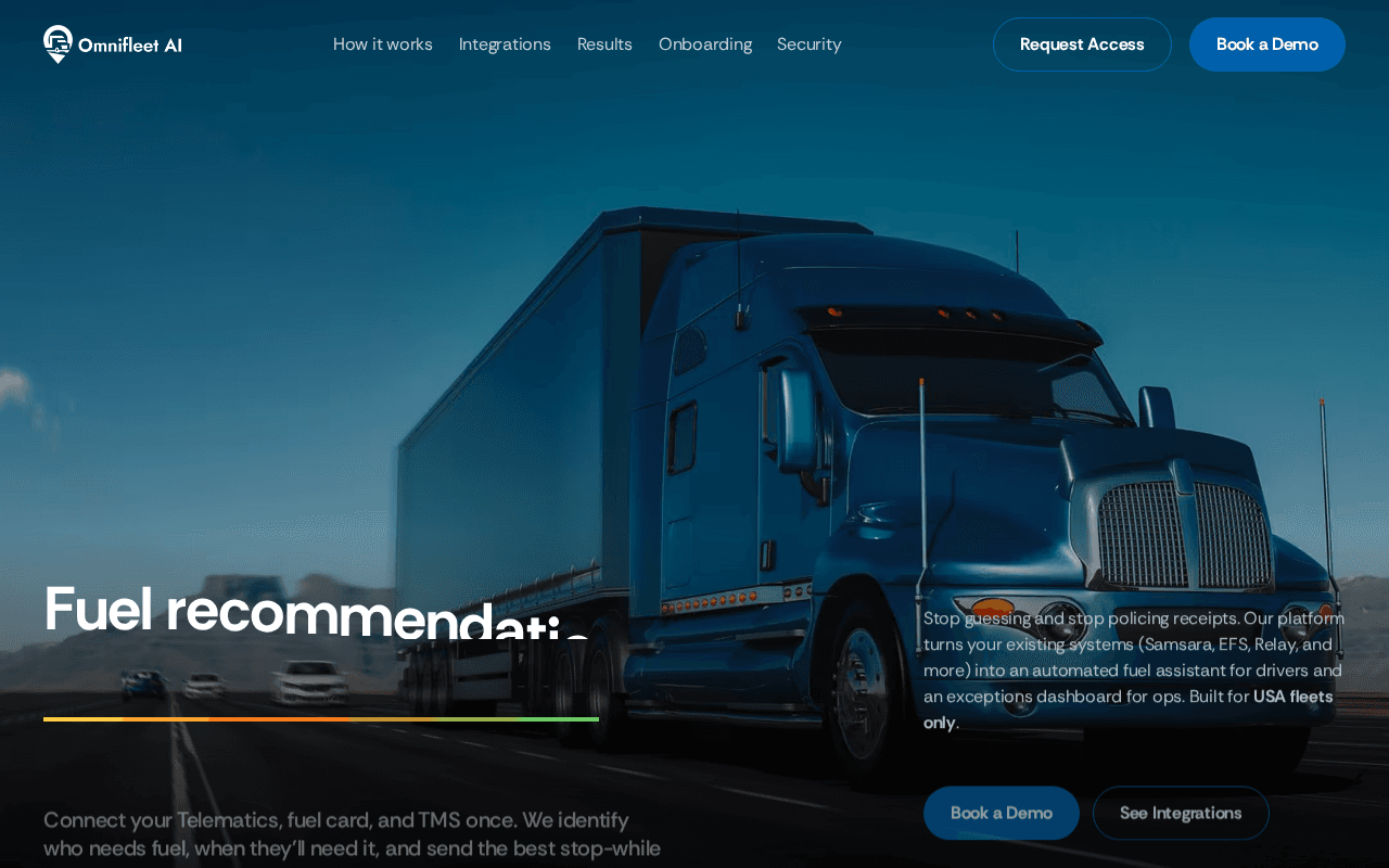Screenshot of omnifleet.ai