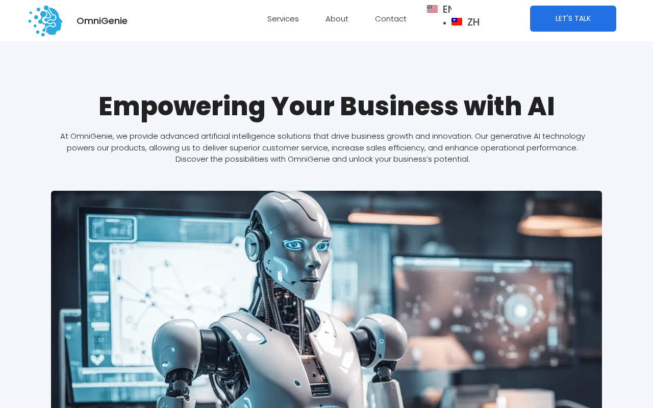 Screenshot of omnigenie.ai