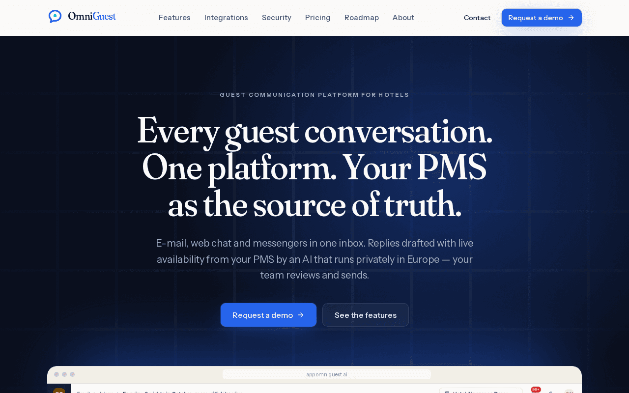 Screenshot of omniguest.ai