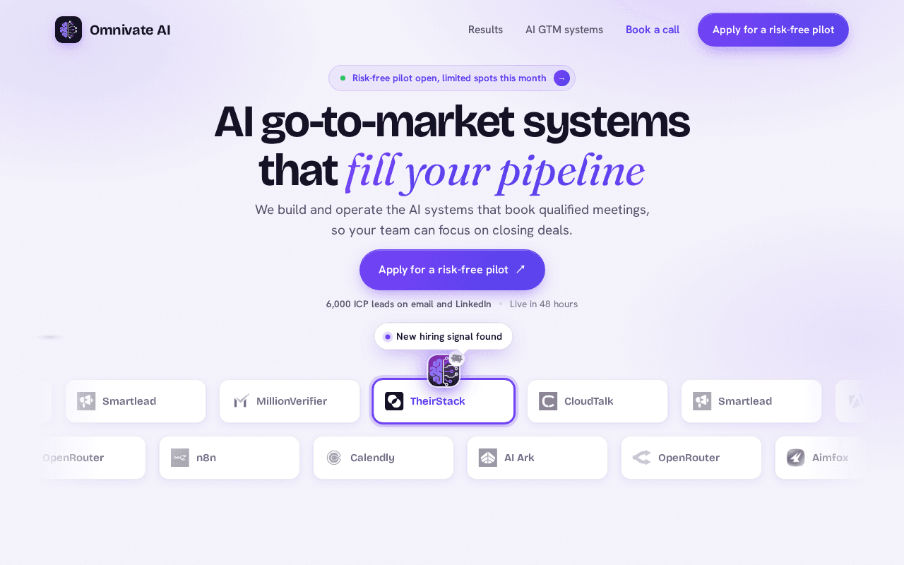 Screenshot of omnivate.ai