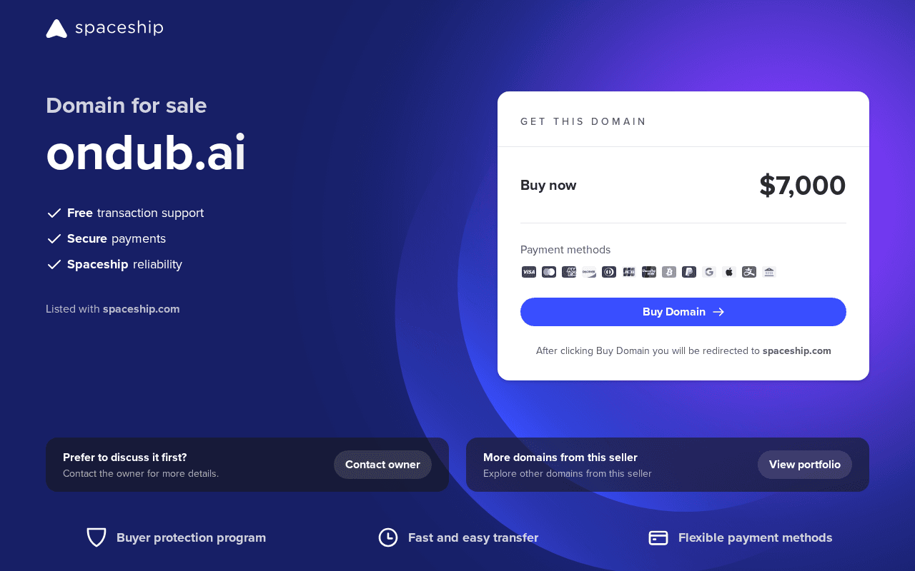 Screenshot of ondub.ai