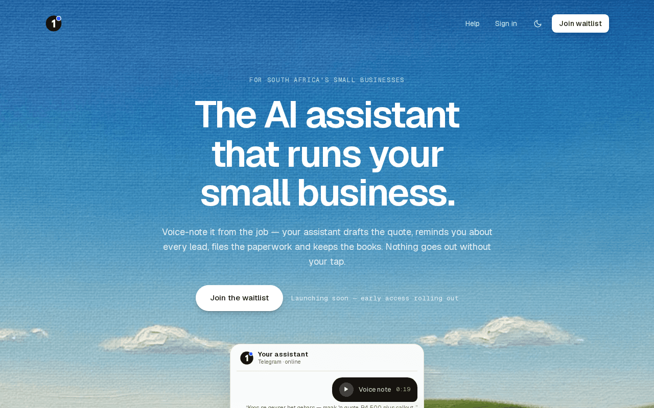 Screenshot of onemanband.ai
