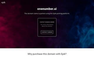 Screenshot of onenumber.ai