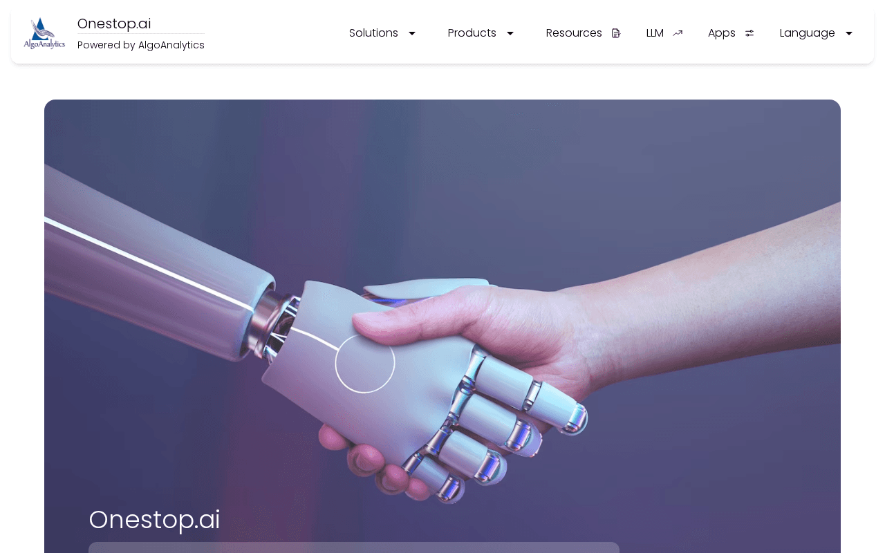 Screenshot of onestop.ai