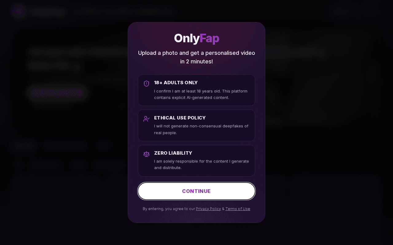 Screenshot of onlyfap.ai