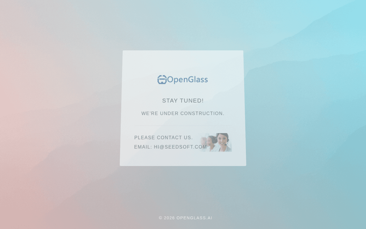 Screenshot of openglass.ai