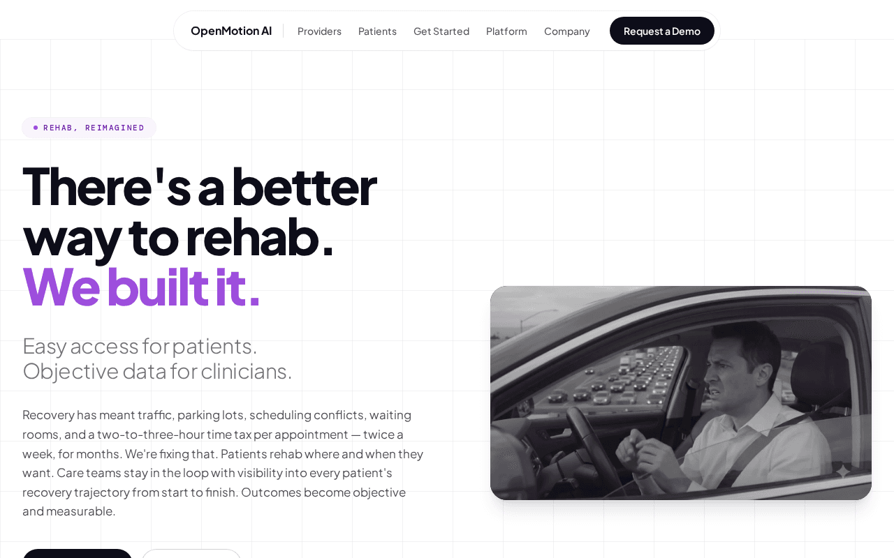 Screenshot of openmotion.ai