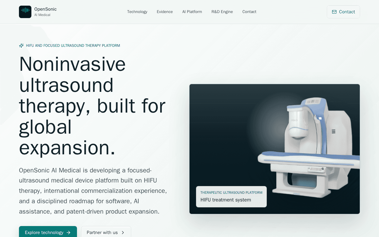 Screenshot of opensonic.ai