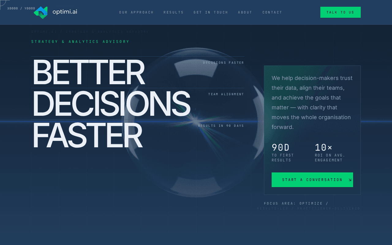 Screenshot of optimi.ai