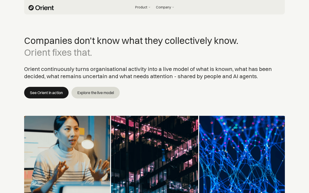 Screenshot of orientos.ai