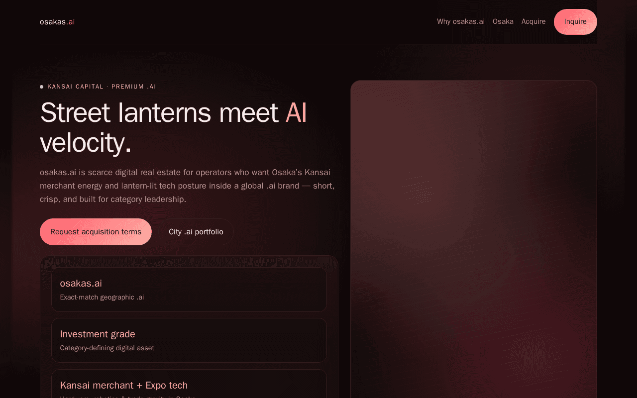 Screenshot of osakas.ai