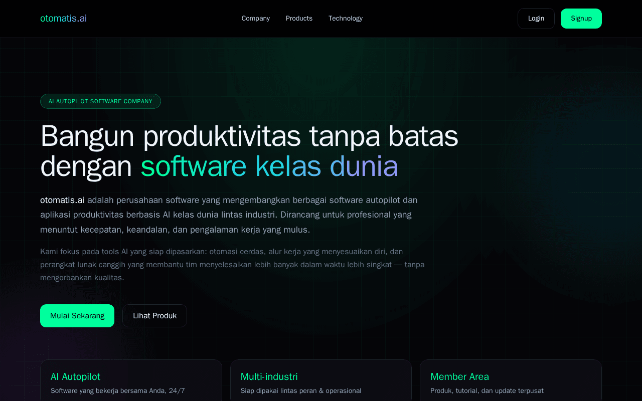 Screenshot of otomatis.ai