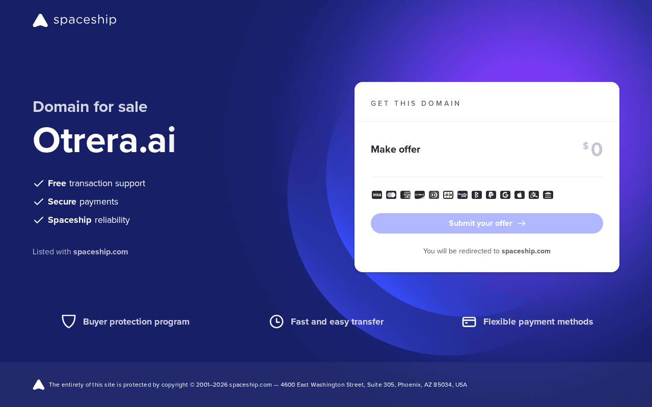 Screenshot of otrera.ai