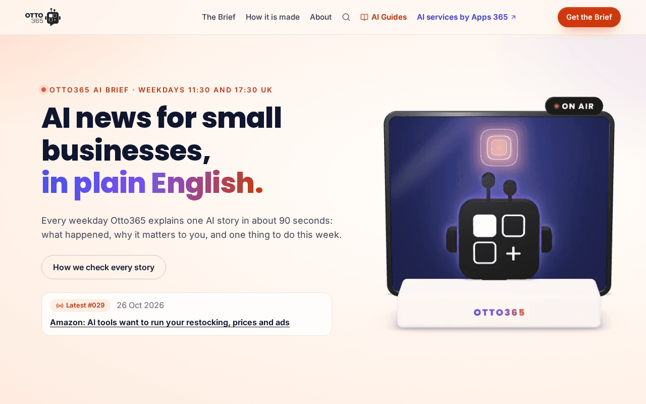 Screenshot of otto365.ai