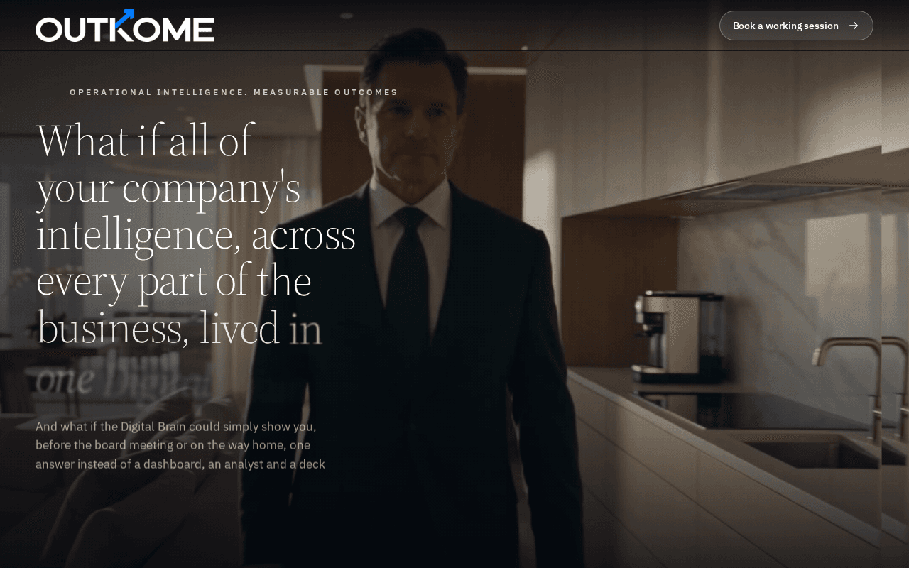 Screenshot of outkome.ai