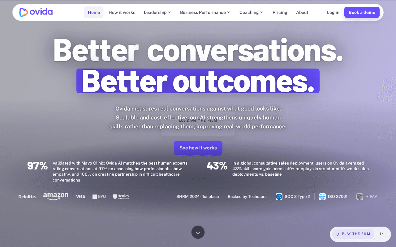 Screenshot of ovida.ai