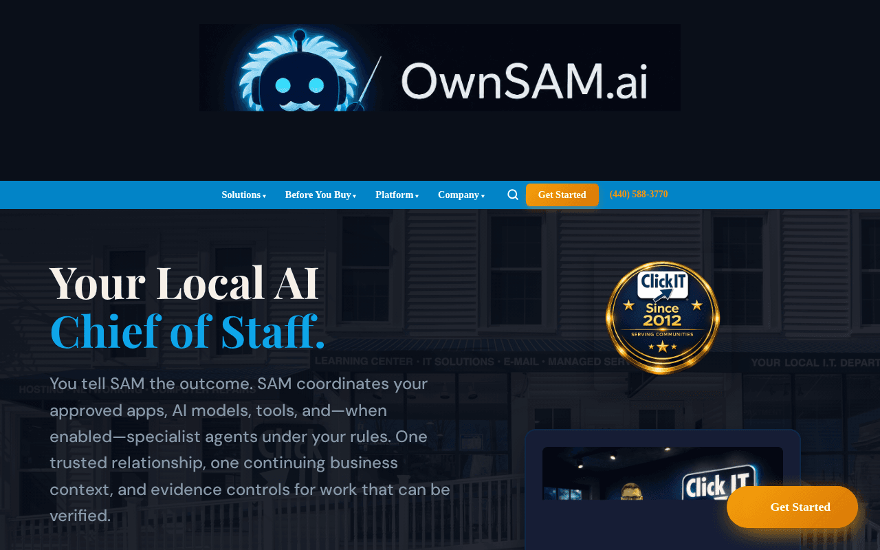 Screenshot of ownsam.ai