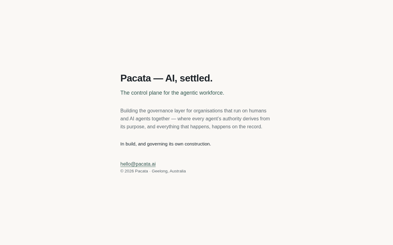 Screenshot of pacata.ai