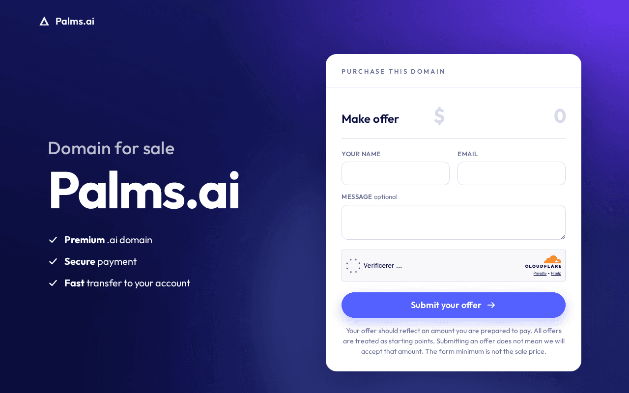 Screenshot of palms.ai