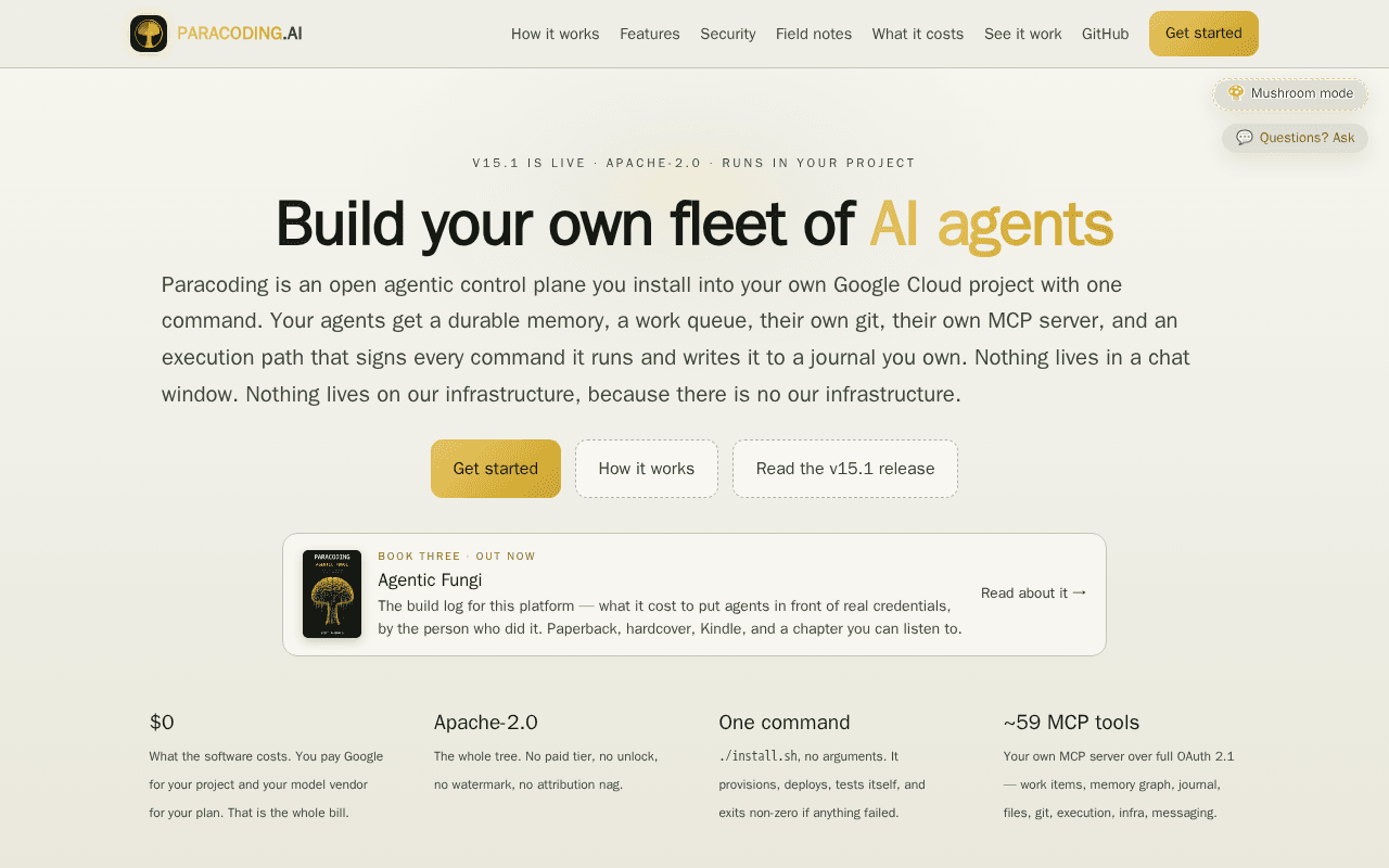 Screenshot of paracoding.ai